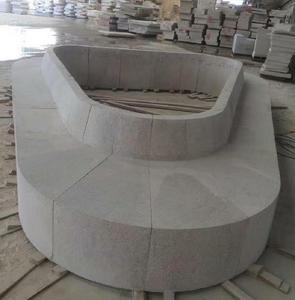 Stree Công Cộng Đồ Nội Thất Ánh Sáng Màu Đen Granite Khối Lớn Cắt Để Kích Thước Ngoài Trời Rắn Đá Băng Ghế Dự Bị - Product Image 3