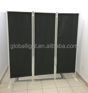 Pantalla plegable decorativa de poliéster con marco de acero, divisor para sala de estar - Product Image 6