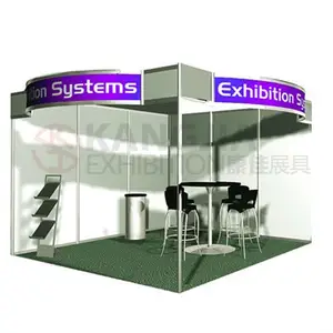 3m*6m curved exhibition booth design for trade show display