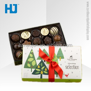 Boîte cadeau avec couvercle et base pour chocolats, truffes gastronomiques, cadeau de fête en magasin de détail - Product Image 2