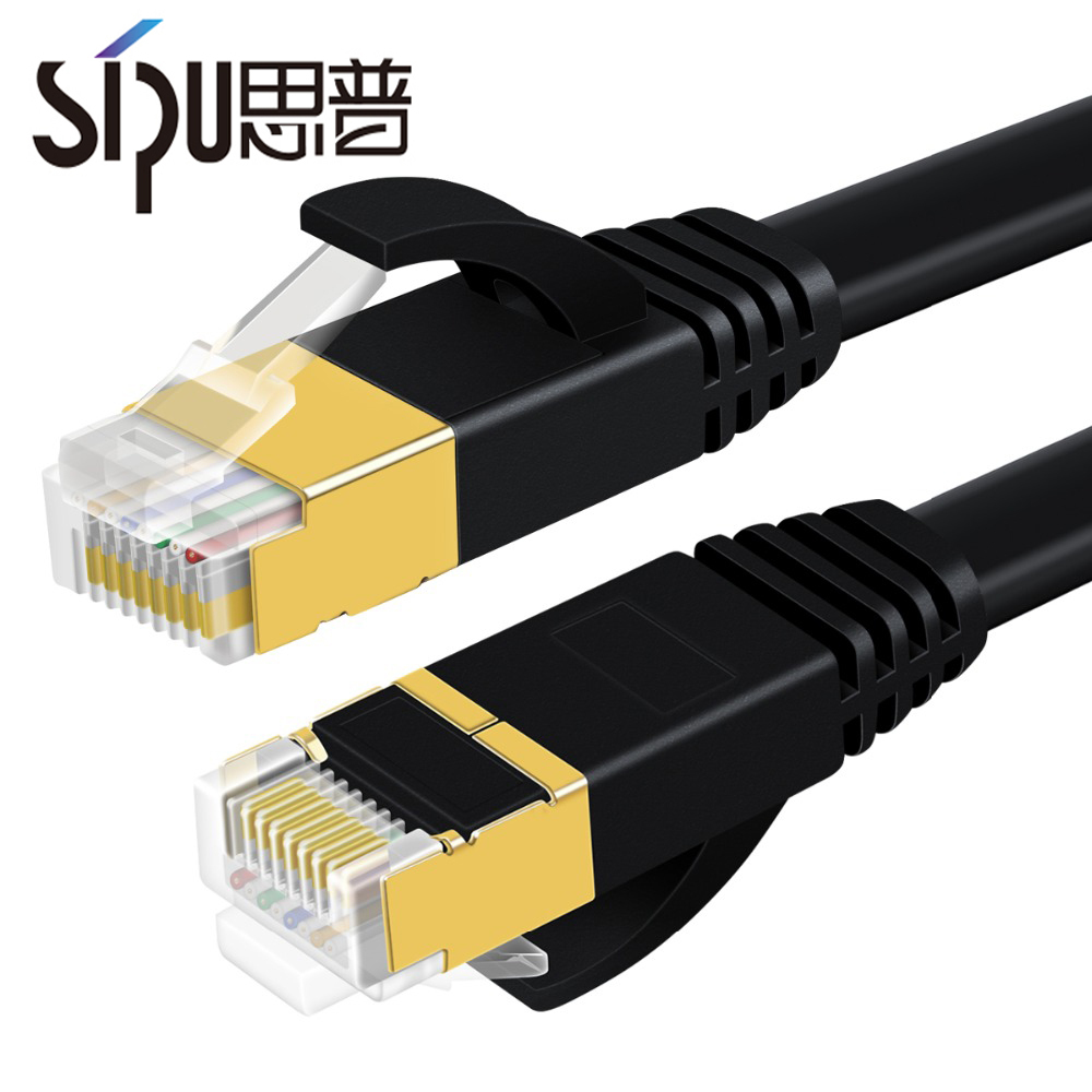 SIPU высокое качество Rohs CCC 1000ft UTP связи Ethernet плоский кабель Cat7 кабель 0,5 м 1 м патч-корд