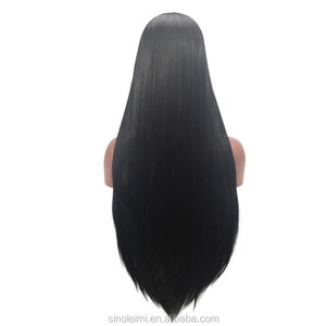 100% Brésilienne cheveux Raides Cheveux Longs Full Lace Wigs avec le moyen-partie la meilleure qualité <span class=keywords><strong>Suisse</strong></span> dentelle - Product Image 5