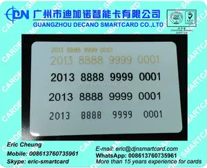 PVC üyelik kartı ile kart numarası ve barkod