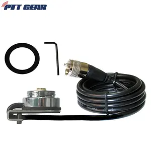 Kit de montagem de antena nmo com rg58, cabo uhf pl259, conector macho para ham radio, antena