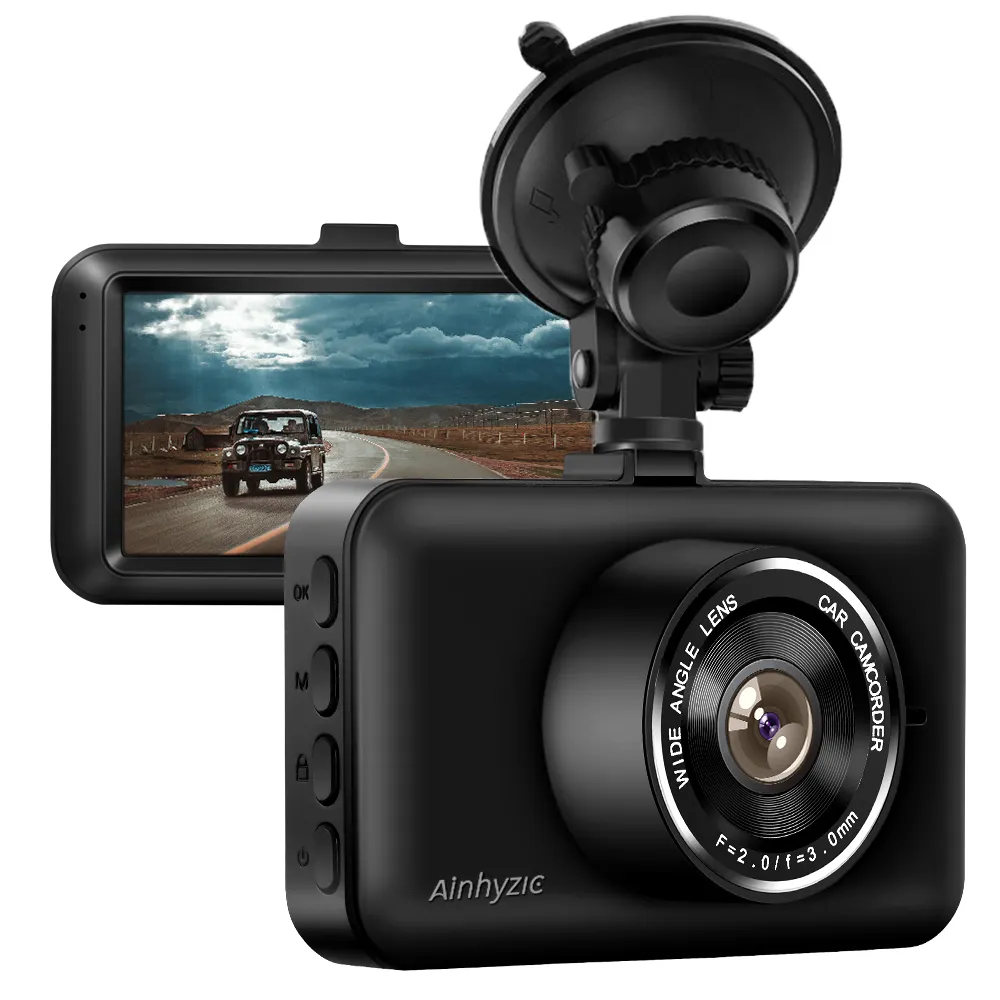 Câmera de vídeo do carro 1080p fhd, dvr, gravador de vídeo com visão noturna, sensor-g, gravação em laço