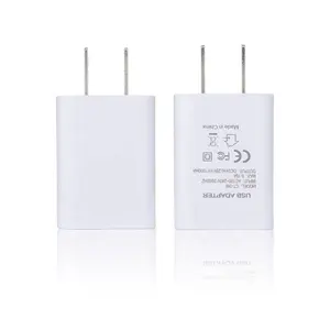 CE certificate US plug mobile phone charging 5v 1a usb wall charging adapter