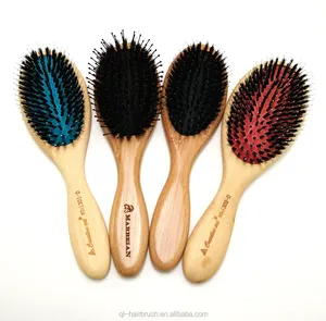 Natural Hair Brush Bamboo/Promotion Bamboo Hair Brush/Bamboo Paddle Hair Brush