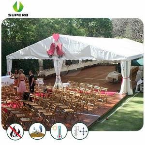 Tende per Matrimoni in Offerta Speciale per 100 Persone <span class=keywords><strong>con</strong></span> Tessuto in PVC, Telaio in Alluminio, Rivestimenti Plissettati, Lampadario, Resistenza ai Raggi UV e Impermeabili - Product Image 3