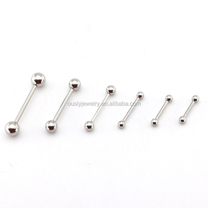Anillo joya para <span class=keywords><strong>piercing</strong></span> de <span class=keywords><strong>lengua</strong></span> magnética falsa de acero inoxidable - Product Image 5