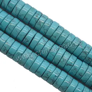 Wholesale turquoise heishi beads natural blue turquoise stone for jewelry making