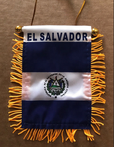 Tùy Chỉnh Satin EL SALVADOR Rear View Gương Cờ - Product Image 1