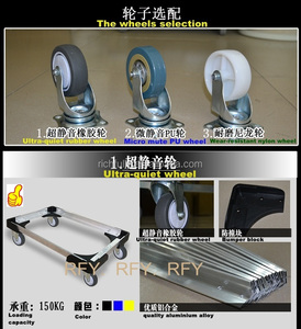 Venta caliente de aluminio de 4 ruedas <span class=keywords><strong>Dolly</strong></span> para el transporte de logística de caja