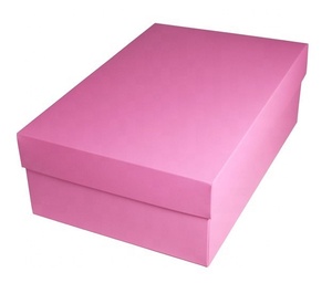 Caja de cartón personalizada para almacenamiento de zapatos, cajas de cartón con logotipo para embalaje, color rosa, negro y blanco, venta al por mayor - Product Image 1