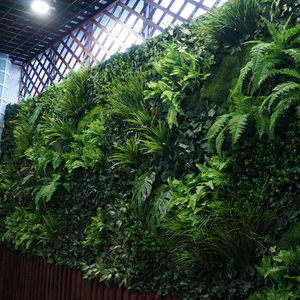 Verde decoración de la pared de plástico hojas sistema vertical Jardín de plástico de pared verde planta Planta artificial paredes artificiales. - Product Image 1