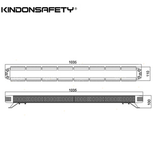 Thanh Đèn <span class=keywords><strong>LED</strong></span> Cảnh Báo Màu Tím Cho Xe Cứu Thương 3W TIR 4 Đèn <span class=keywords><strong>LED</strong></span> DC12V 24V Hoặc Nhiều Vôn Nhôm Màu Bạc Hoặc Đen TBD6828B 120Cm - Product Image 6