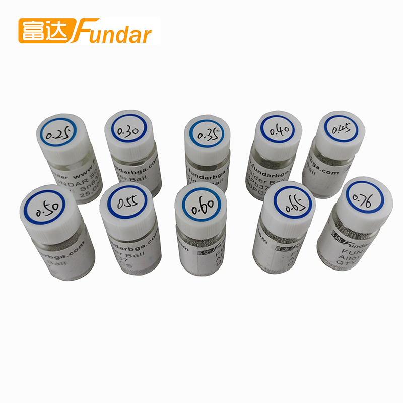 25K leaded small bottle 0.25/0.3/0.35/0.4/0.45/0.5/0.55/0.6/0.65/0.76mm Leaded BGA Solder Balls total 10pcs in 1
