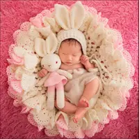 יילוד תינוק צילום משעין סטים סרוג ביד תינוק שמיכה
