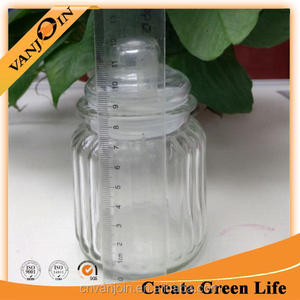 Frasco de Vidrio Acanalado de 250 ml y 500 ml para Almacenamiento de Dulces con Tapa de Corcho de Cerámica Personalizada - Product Image 5