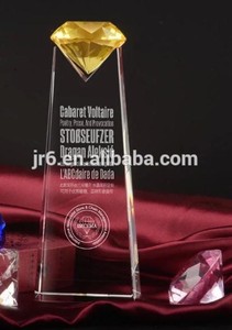 Trophée en <span class=keywords><strong>cristal</strong></span> avec le diamant, récompense en <span class=keywords><strong>cristal</strong></span> blanc, <span class=keywords><strong>2015</strong></span> nouveau style awards - Product Image 1