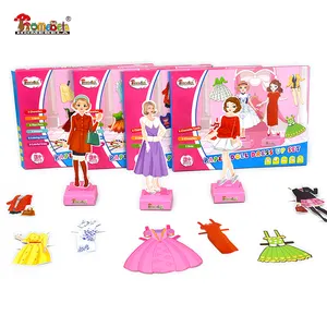 China de fábrica al por mayor mejor calidad niños y juegos vestido de muñeca de papel