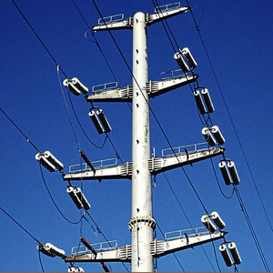スリップジョイントまたはフランジ接続 110KV 220KV 熱間浸漬亜鉛メッキ電柱 電力線用電柱 - Product Image 2