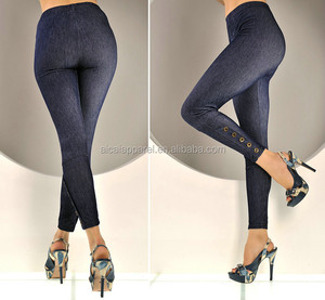 Leggings de course Xxx Usa Sexy Ladies Leggings Sex Photo Women Denim Leggings - Product Image 1