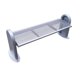 stainless steel airport bus stop outdoor school garden park bench design