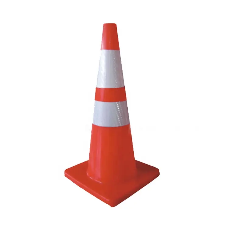 28' PVC Reflective Pop Up Road Parking Cone Construction Traffic Safety Cones