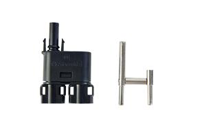 IP68 مقاوم للماء V-Male V محطة النحاس الصلب 2 أنثى و 2 أنثى موصل 2 إلى 1 - Product Image 2