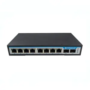 סיטונאי 8 יציאת gigabit ethernet אופטי סיבי מתג