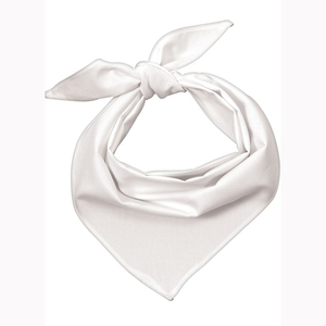Foulard Triangle Teint en Noir et Blanc pour <span class=keywords><strong>Homme</strong></span> Adulte, Couleur Unie Mélange Coton-Polyester pour Printemps - Product Image 4