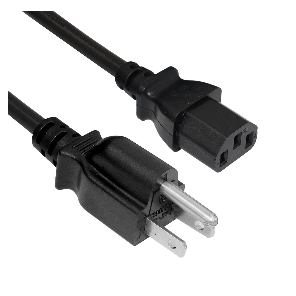 USA 515p 16awg Us Plug 10ft Iec320 C13 Connector Power Cable Extension Ac Cord Nema 5-15p To Iec C13