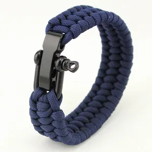 550 Kit di sopravvivenza Braccialetto di Paracord Nero Grillo In Acciaio Inox Braccialetti di Paracord Per Escursioni a Piedi