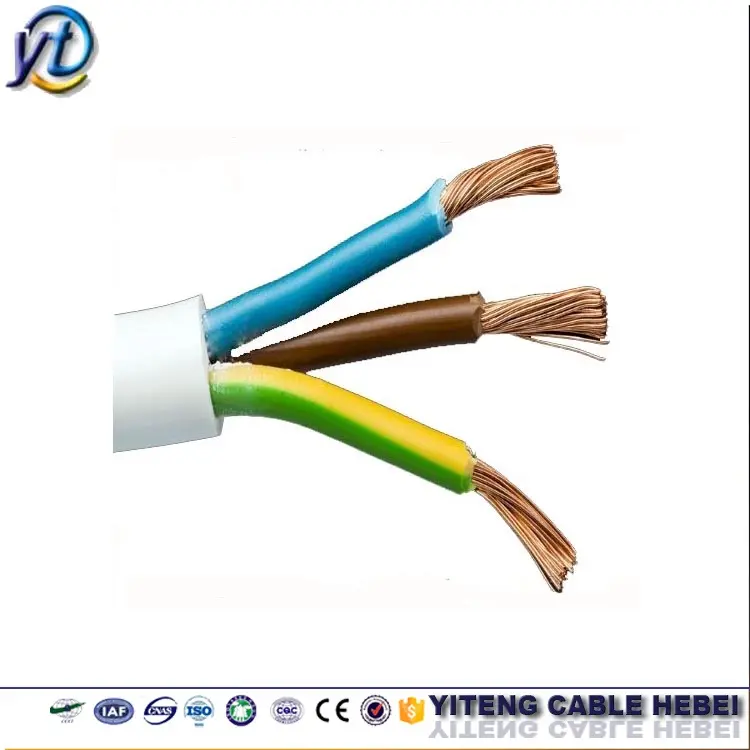 Avrupa esnek kablo h05vv-f 3g 1.5mm2 güç kabloları