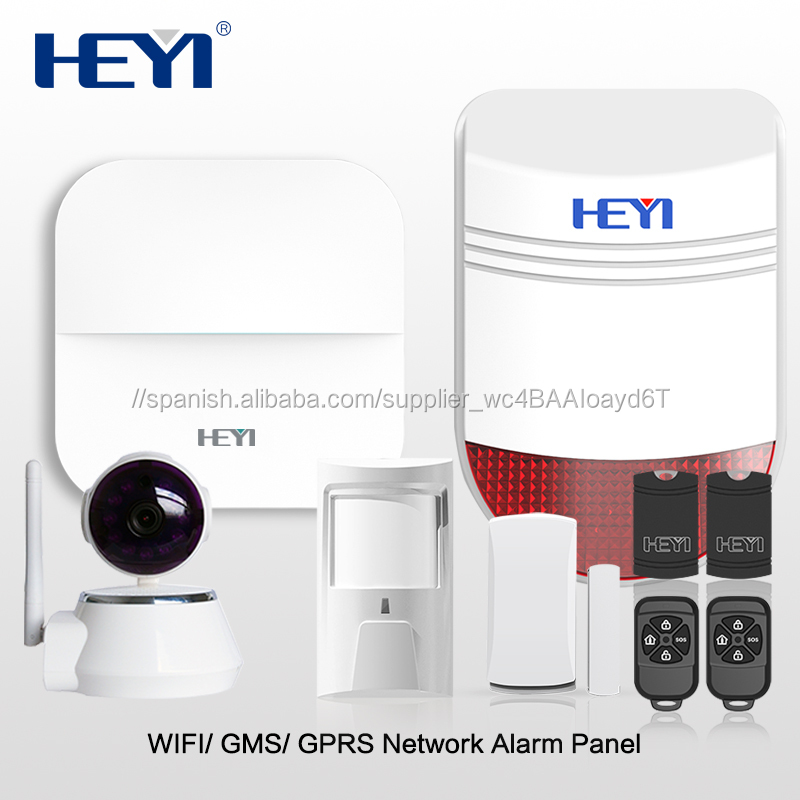 DIY GSM/WIFI Inicio de seguridad sistema de alarma integrado IP Cámara Smartphone