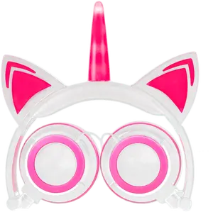 Ragazze Rosa Smart Scintillio Unicorno Orecchie di Gatto HA CONDOTTO LA Luce Cuffie