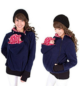 <span class=keywords><strong>Maternité</strong></span> Femmes Chaud Laine À Capuche Kangourou Sweat Avec Bébé Porte Femmes Hiver Zipper Manteau <span class=keywords><strong>Veste</strong></span> - Product Image 6