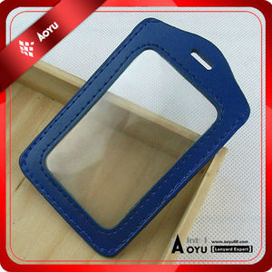 Titular de la tarjeta de cuero para los empleados / feria / reunión / exposición / regalo de <span class=keywords><strong>empresa</strong></span> - Product Image 1