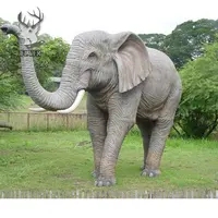 Patung Hewan Gajah, Patung Gajah Resin Besar Luar Ruangan dengan Patung Bayi