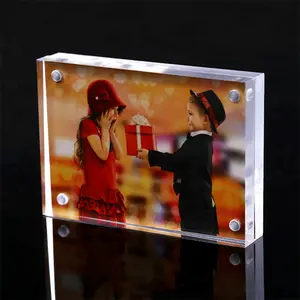 Economic 5x7 Acrylic Double Sided Magnetic Acrylic Frameless Picture Frame For Photo