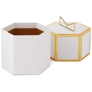 Thiết Kế Mới Nhỏ Màu Hồng Và Vàng Cứng Nhắc Tông <span class=keywords><strong>Hexagon</strong></span> <span class=keywords><strong>Shape</strong></span> Giấy Bao Bì Hộp Quà Tặng - Product Image 5