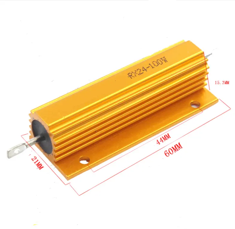 RX24 50W 1 ohm Aluminum Heatsink Metal Oxide Power Resistor