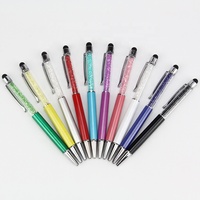 Stylo à bille capacitif 2 en 1 pour écran tactile diamant, stylo capacitif pour iPhone, téléphone Android, iPad et tablette