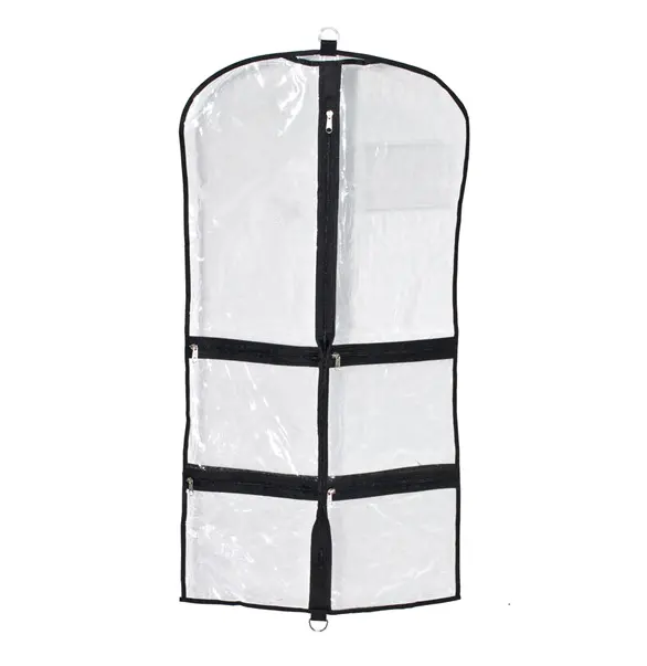 Large clear pvc carry on dress garment bags for costume