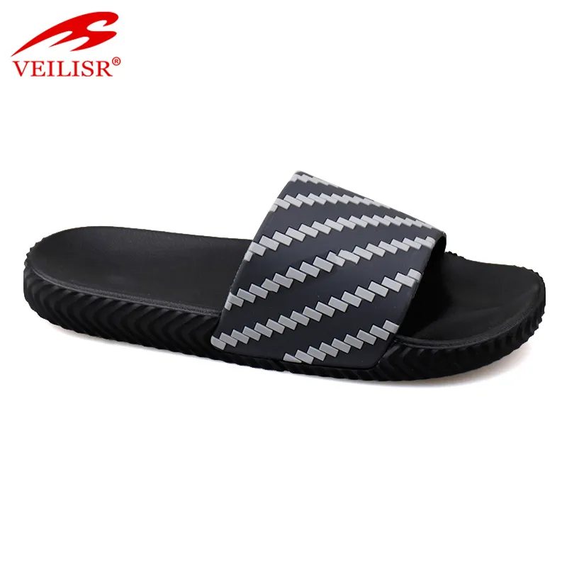 Custom printed PVC swimming pool slide sandals men beach slippers