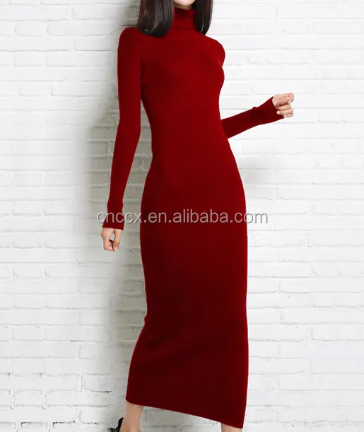 새로운 패션 여성 긴 소매 v 넥 긴 소매 슬림 맞는 겨울 캐시미어 스웨터 드레스