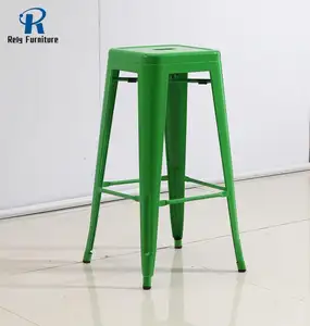Portable metal camping stool standing chair