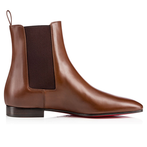 Botas Chelsea <span class=keywords><strong>de</strong></span> Cuero Marrón, Tacón Plano, Elásticas Laterales, Impermeables, Diseño Moderno, <span class=keywords><strong>Vestir</strong></span> Casual, Cómodas, <span class=keywords><strong>Botines</strong></span> al por Mayor - Product Image 3