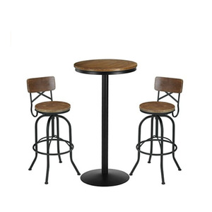 Cuisine salle à <span class=keywords><strong>manger</strong></span> meubles en bois table de <span class=keywords><strong>bar</strong></span> et tabourets ensemble pour vente - Product Image 1