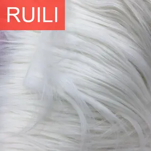 Popular dull yarn 20mm long pile microfiber plush fabric artificial faux fur coat fabric